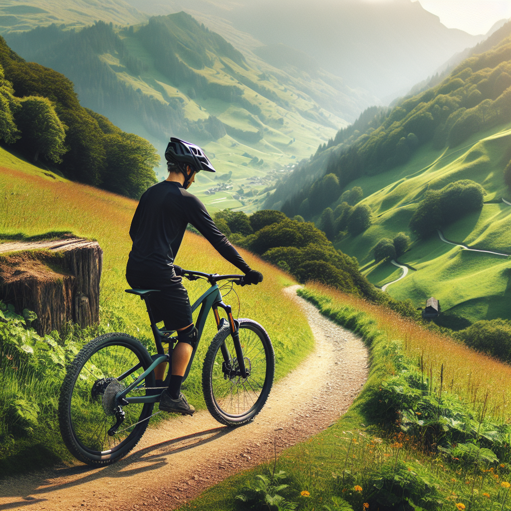 bici de montaña por la vía verde